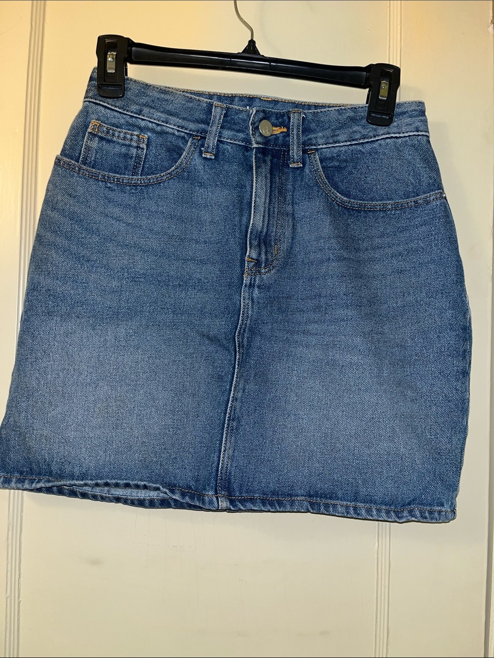 Calvin Klein Blue Denim Mini Skirt